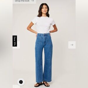 Rolla’s High Rise Wide Leg Sailor Ankle Jean